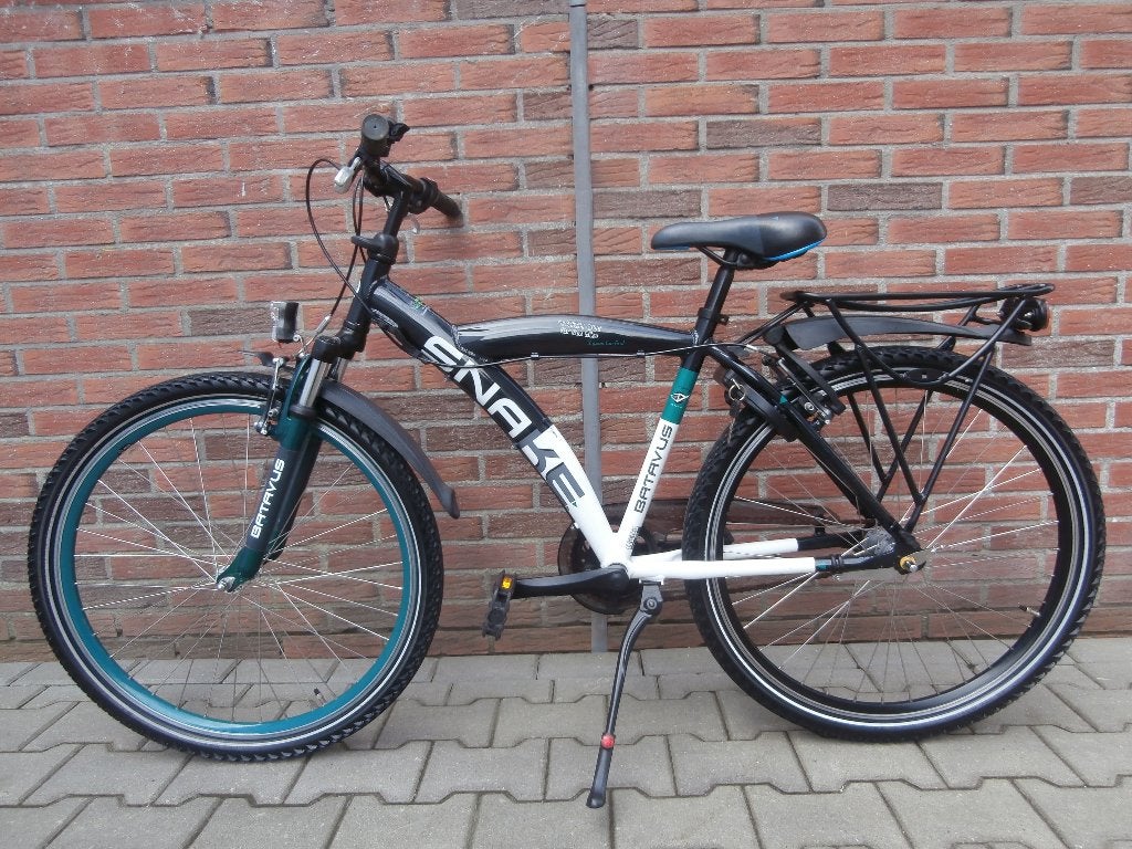 ALS NIEUW Batavus Snake 26 inch, 3 versnellingen Zwart-groen, Terugtraprem, Batavus, Zo goed als nieuw, Handrem