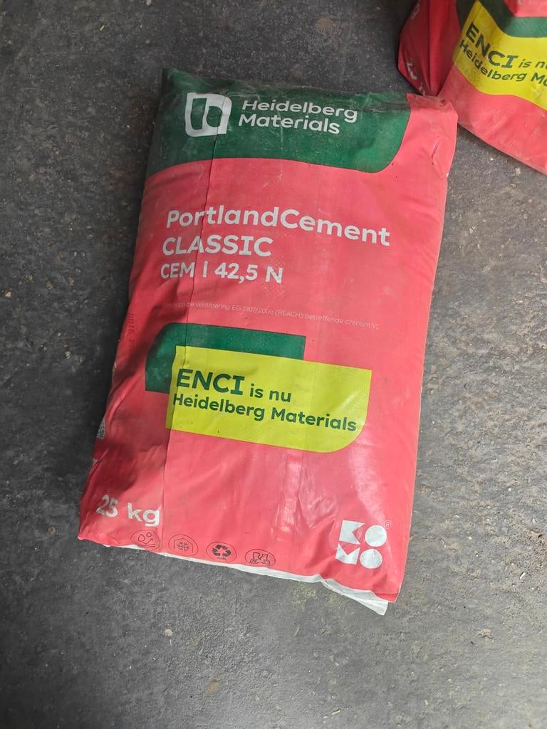 Portland cement 25kg, Ophalen of Verzenden