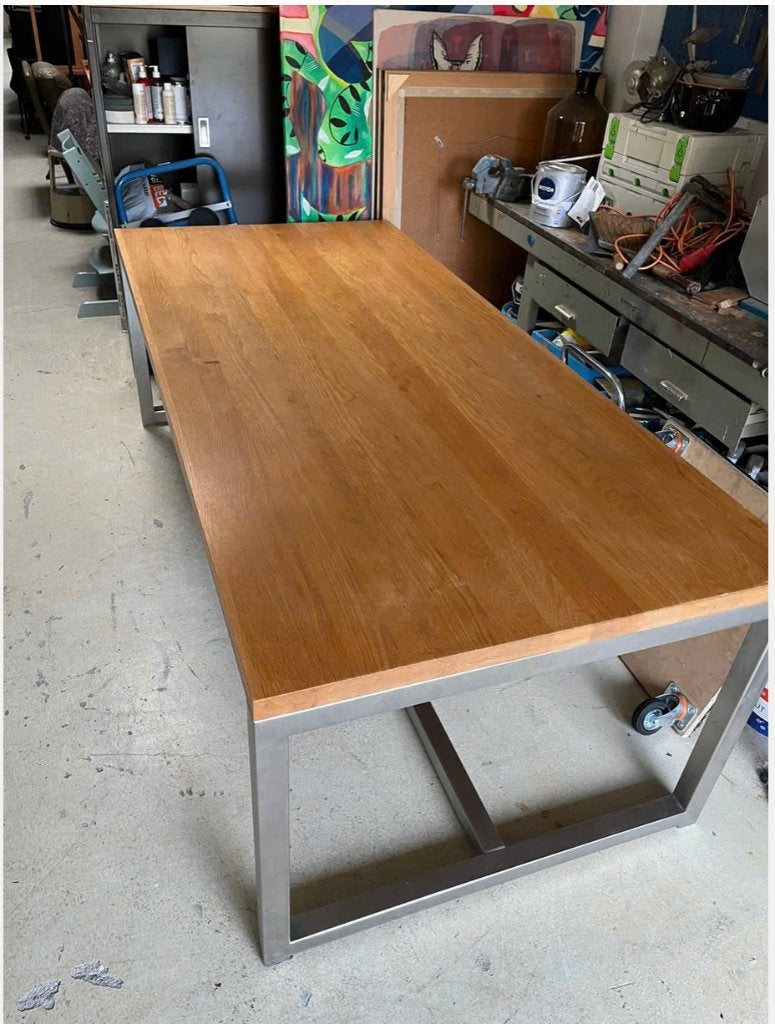 Linteloo Solution Han van der Donk Oak, eiken eettafel, Ophalen, Gebruikt, 200 cm of meer, 50 tot 100 cm