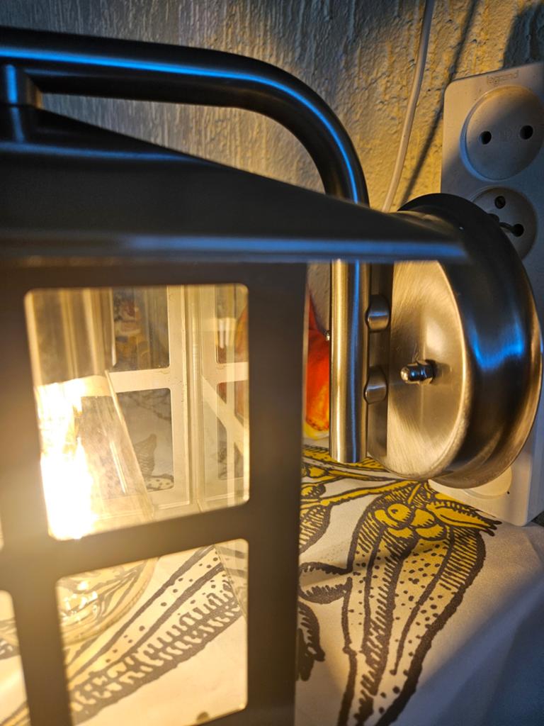 Moderne buitenlamp/wandlamp RVS met glas, Ophalen, Gebruikt, Glas, Modern, Industrieel