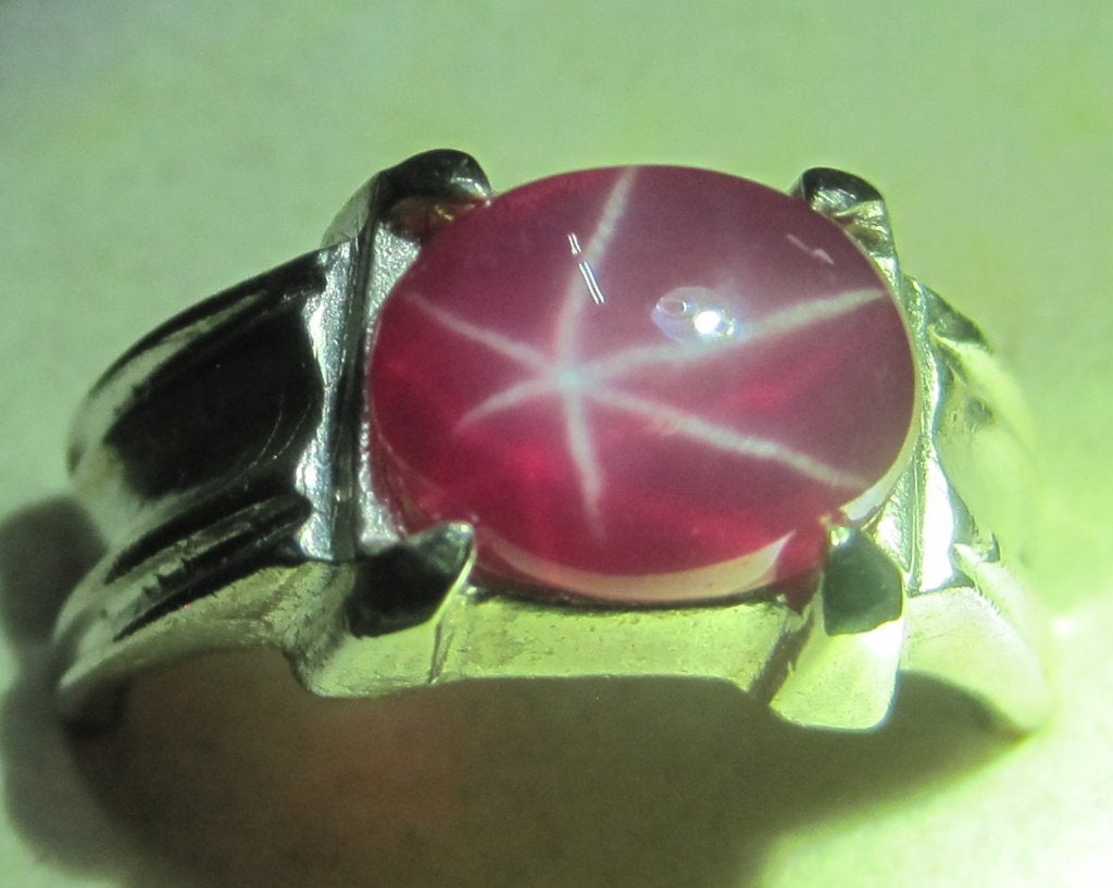Sterrobijn ring zilver 900 maat 19.7, Ophalen, 19 tot 20, Zo goed als nieuw, Met edelsteen
