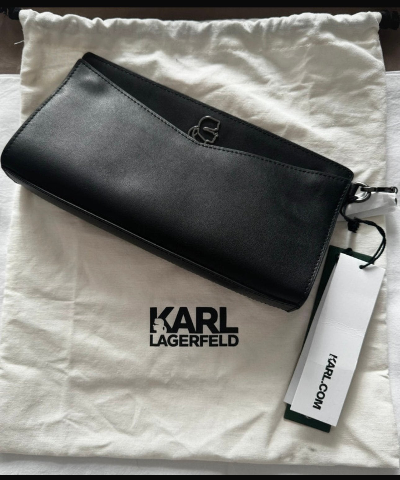 Karl Lagerfeld clutch, Ophalen of Verzenden, Nieuw, Zwart, Leer