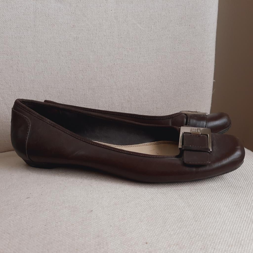 Esprit ballerina's bruin met gesp maat 41 - zgan -, Bruin, Ophalen of Verzenden, Zo goed als nieuw, Esprit