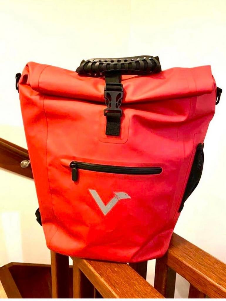 Valkental fietstas en als rugtas te gebruiken., Fietsen en Brommers, Fietsaccessoires | Fietstassen, Ophalen of Verzenden, Gebruikt