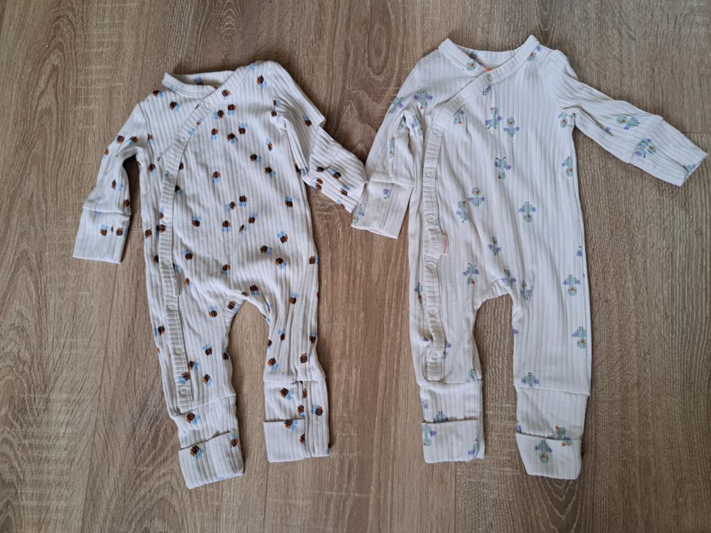 2x Boxpakje Maat 56 Bamboe, Kinderen en Baby's, Jongetje of Meisje, Ophalen of Verzenden, Zo goed als nieuw, Hema