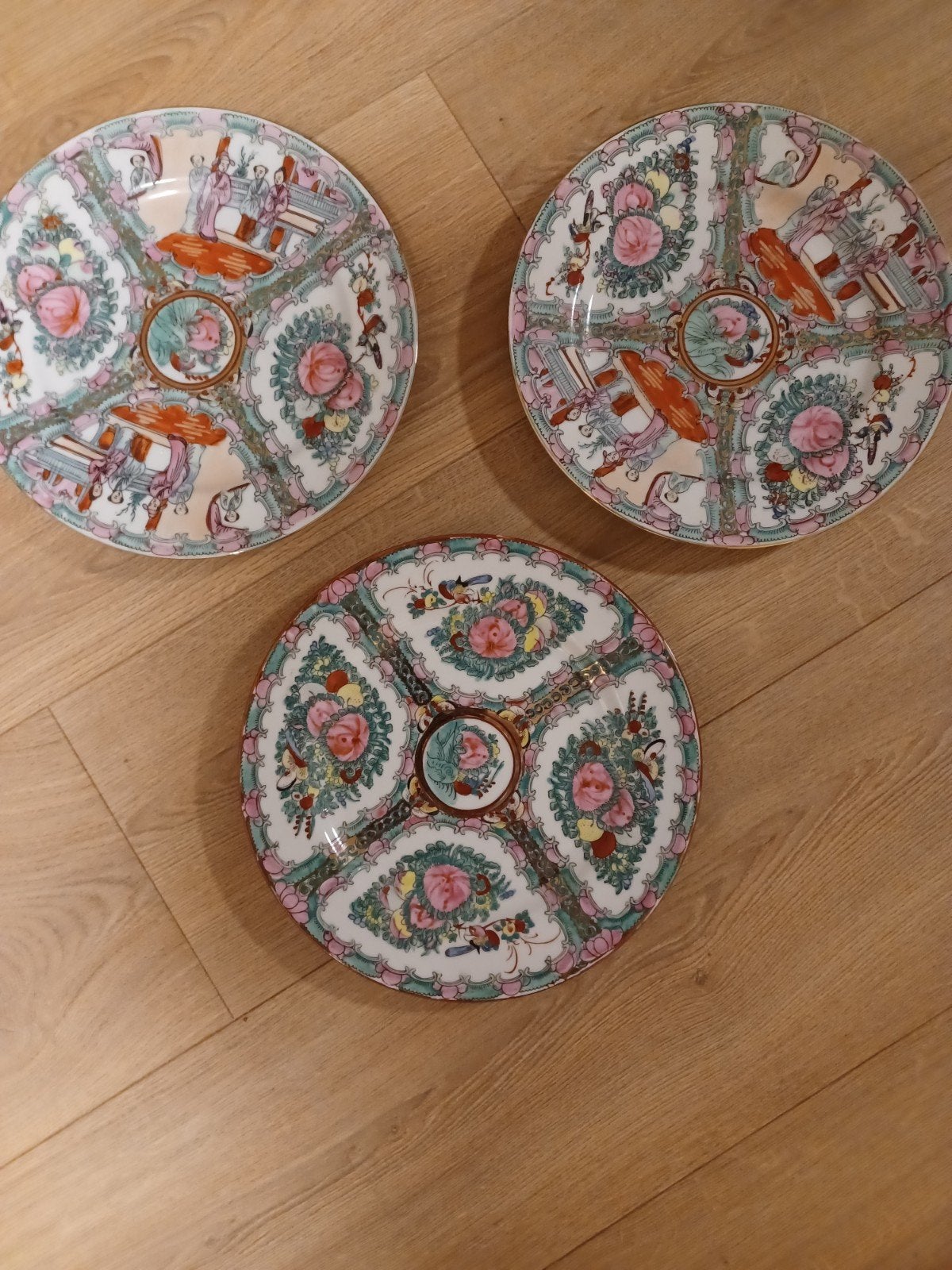 Set van 3 Antieke Chinese Famille Rose Borden, Ophalen of Verzenden