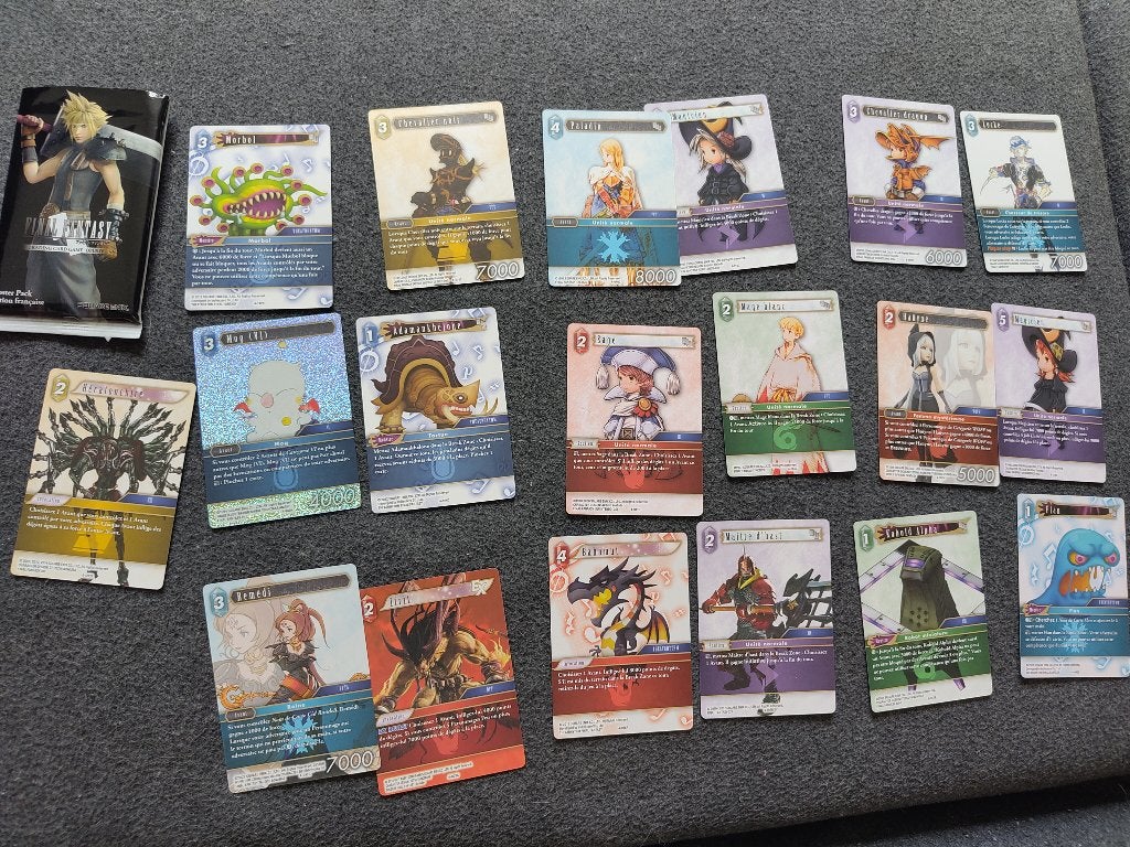 Final Fantasy trading card game set van 19 kaarten, Verzenden, Zo goed als nieuw, Meerdere kaarten