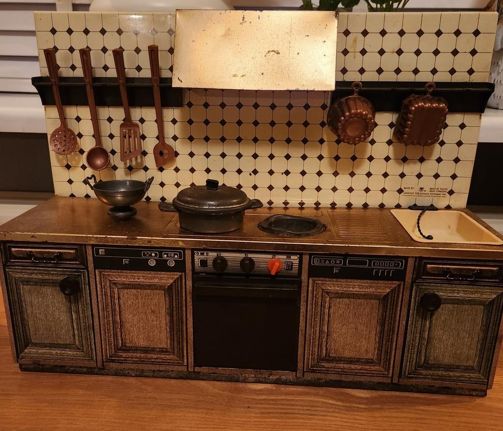 Retro blikken speelgoed keukentje,  zie omschrijving, Ophalen of Verzenden