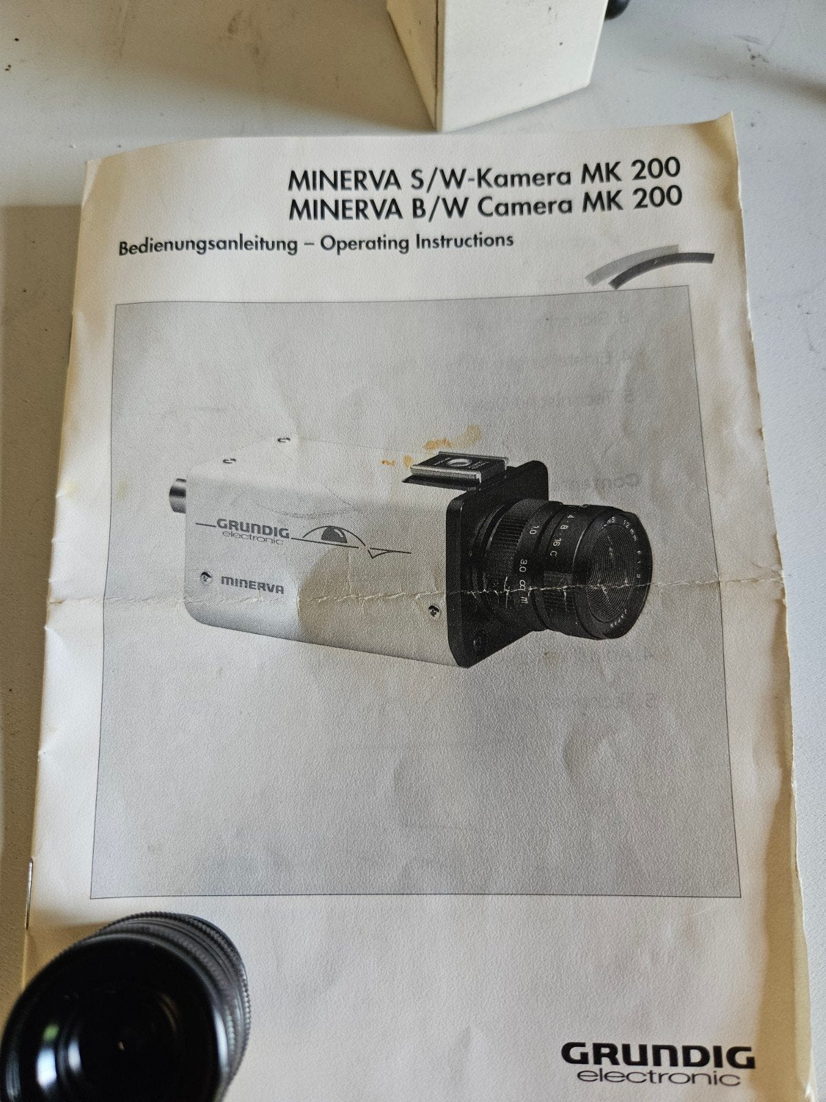 Grundig Minerva B/W Camera MK 200 met handleiding, Ophalen of Verzenden, Zo goed als nieuw