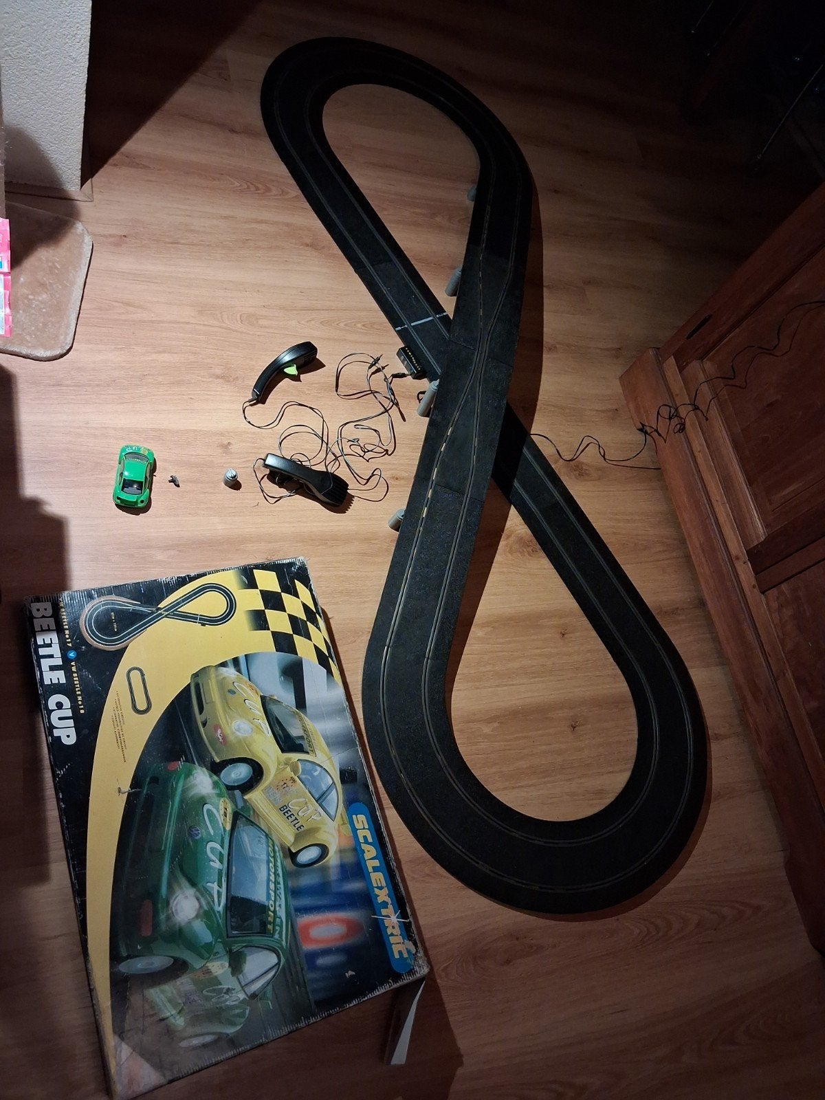 Scalextric Beetle Cup vintage racebaan, Ophalen, Gebruikt, Elektrisch, Racebaan