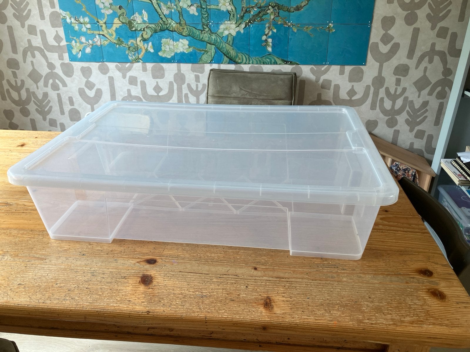 2x IKEA SAMLA opbergboxen transparant 78x56x18 cm/55 l, Ophalen, Gebruikt, 40 tot 60 cm, 75 tot 100 cm