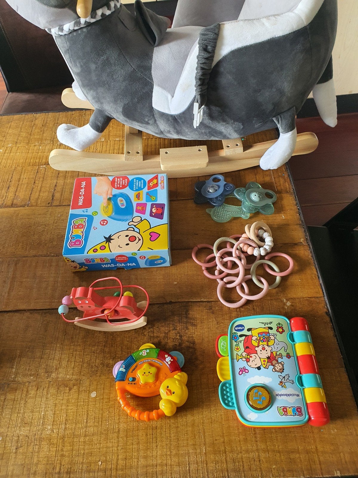 Set babyspeelgoed: rammelaars, bijtringen, muziekspeelg, Ophalen, Gebruikt, Overige typen, Met wieltjes