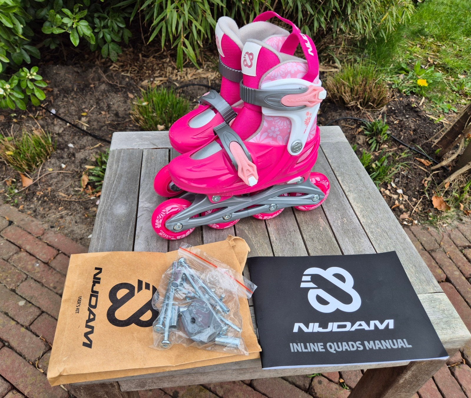 Nijdam verstelbare inline skates mt 25-28 - Zgan!, Overige merken, Verstelbaar, Kinderen, Ophalen of Verzenden