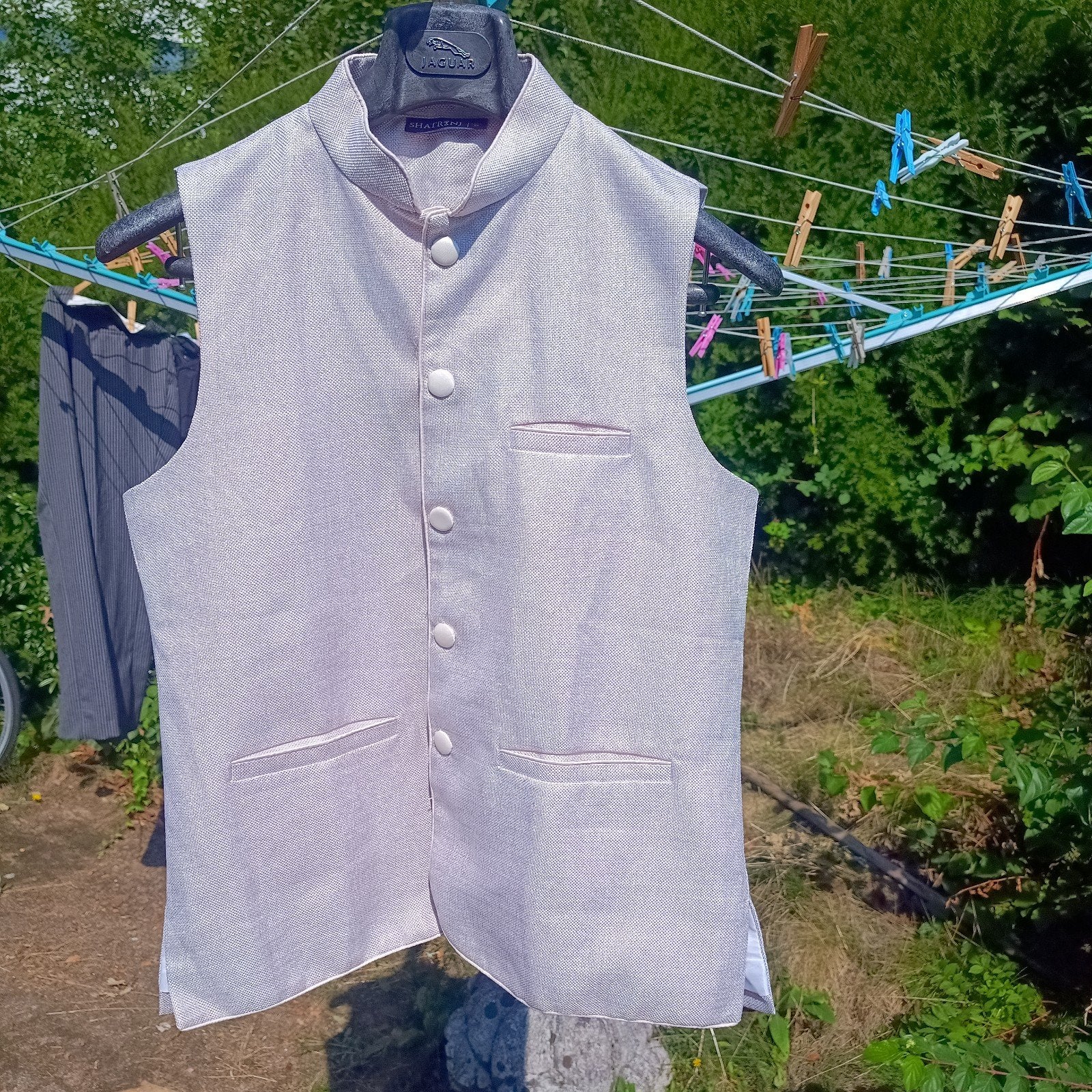 Tiroler trachten gilet maat 48 M beige zgan  Oktoberfest, Ophalen of Verzenden, Zo goed als nieuw, Maat 48/50 (M), Overige thema's