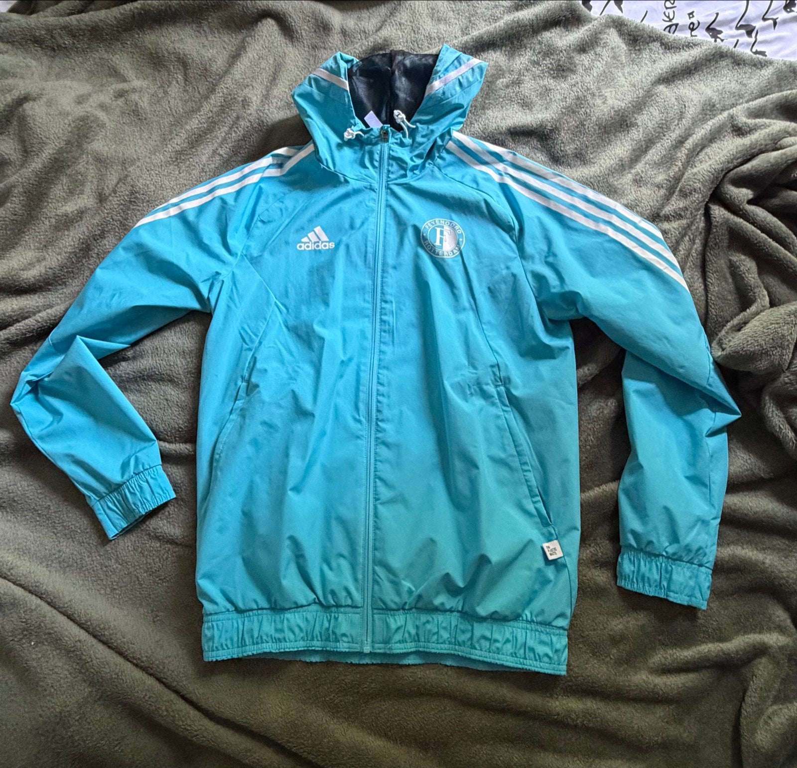 Adidas Feyenoord Windjack Maat S - Zo goed als nieuw, Ophalen of Verzenden, Zo goed als nieuw, Maat 46 (S) of kleiner, Blauw