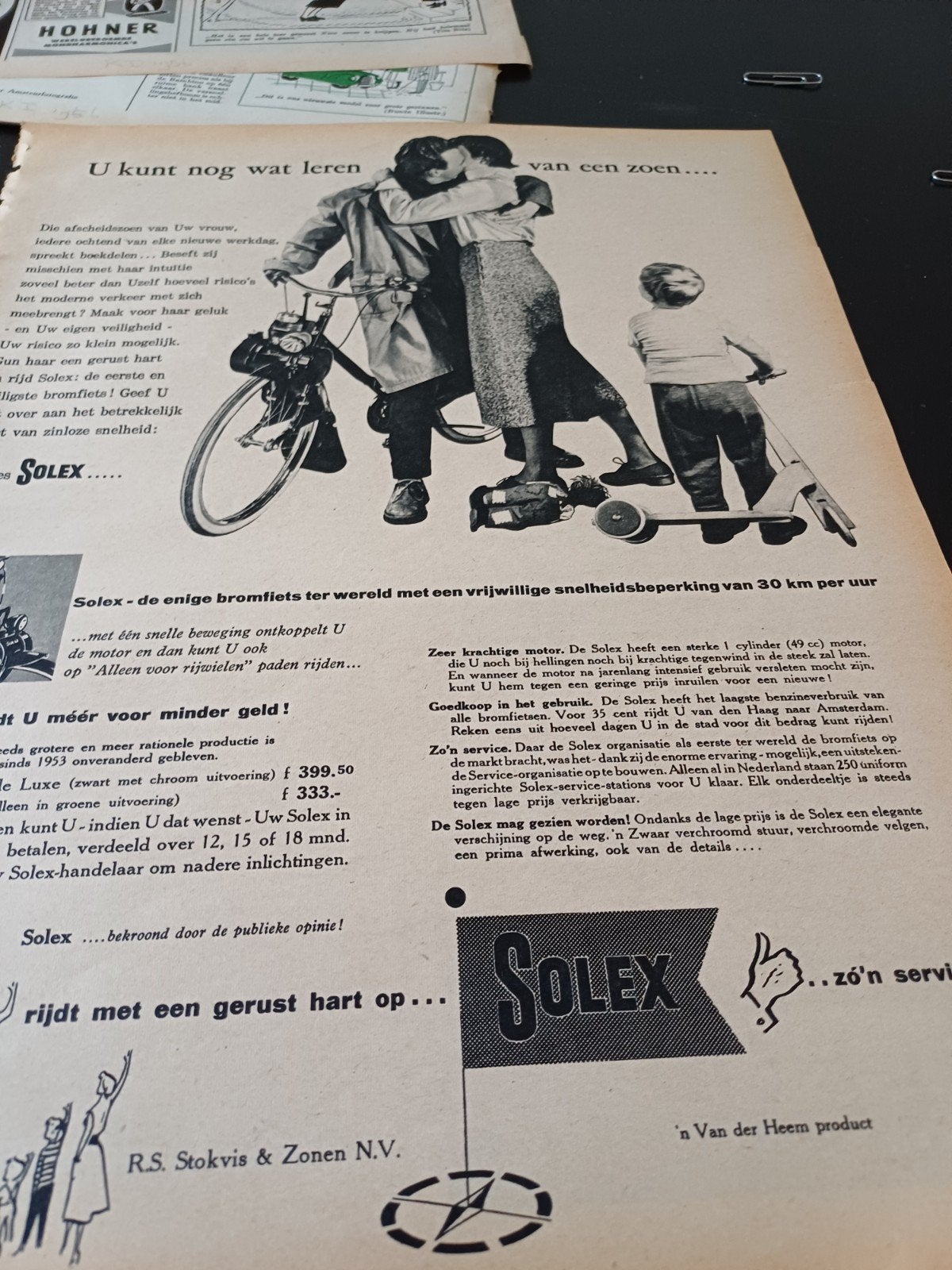 advertentie van Solex bromfiets u kunt nog wat leren 1956, Ophalen of Verzenden, Gebruikt, Overige typen