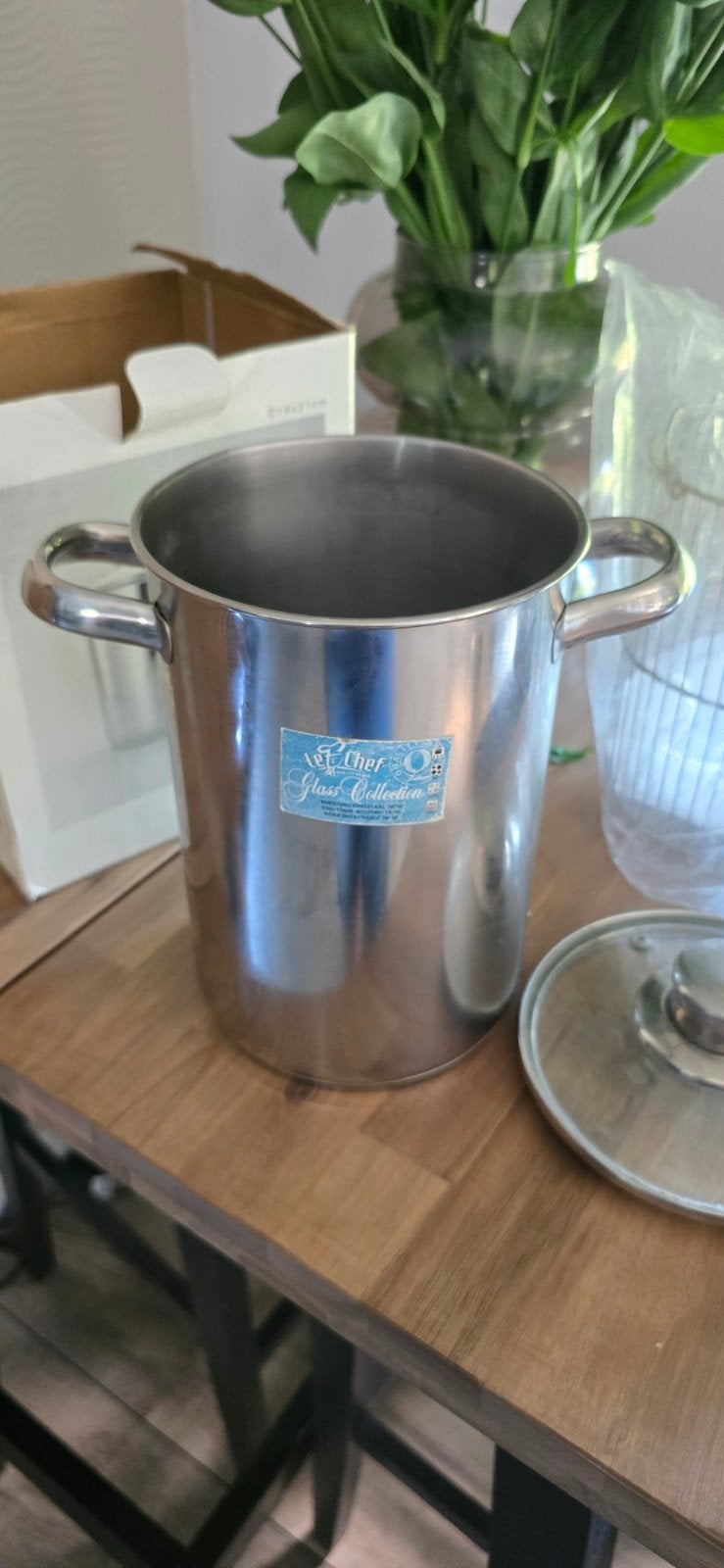 Aspergepan Le Chef 14x21, Met deksel, Ophalen of Verzenden, Zo goed als nieuw, Rvs