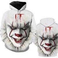 Hoodie "Horror Movie Clown" (nieuw), Verzenden, Nieuw, Maat 56/58 (XL), Wit