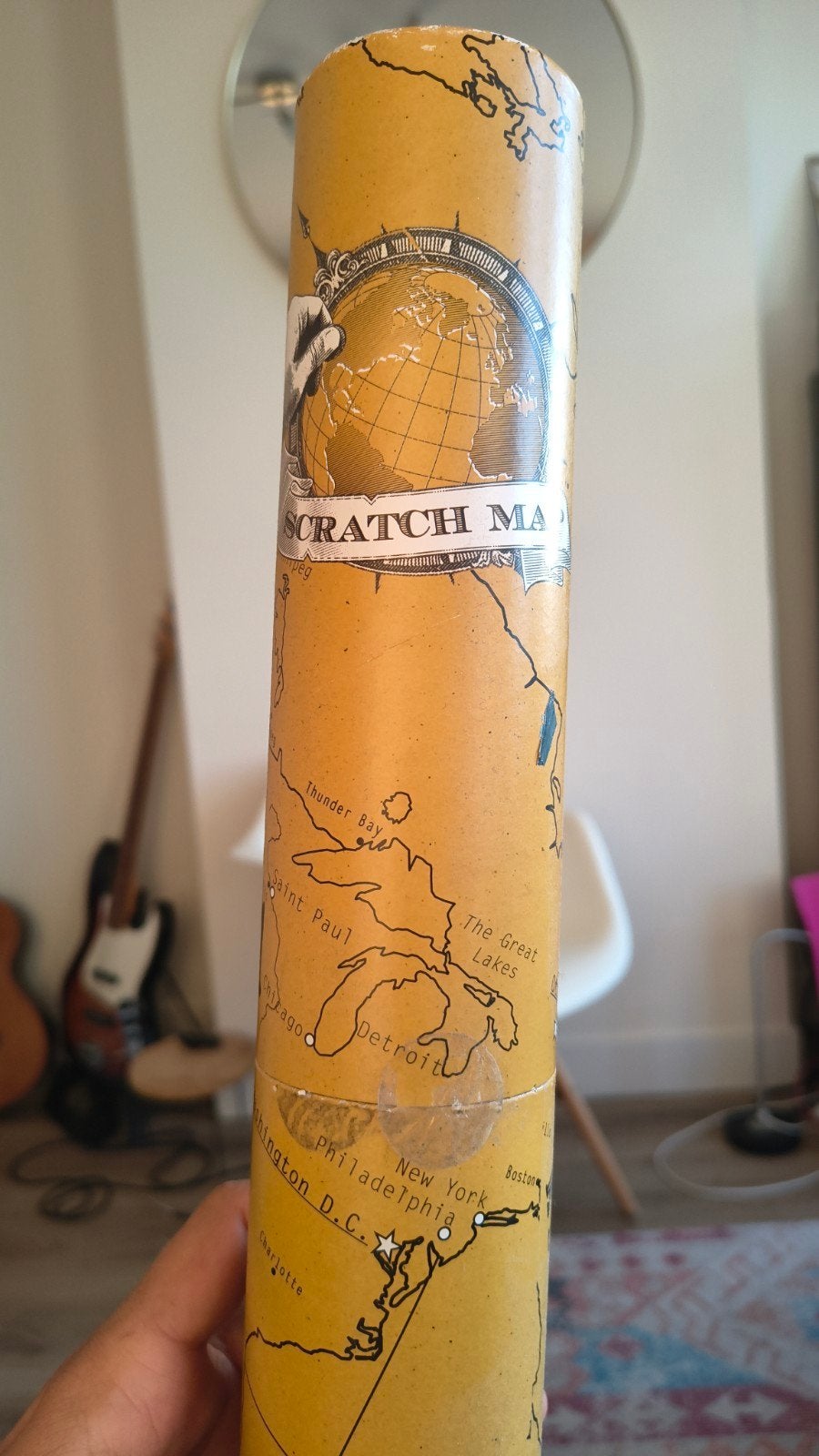 Scratch Map Wereldkaart - unused, Ophalen of Verzenden