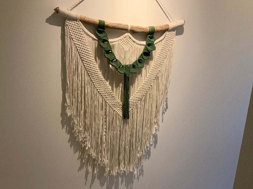 Macramé Wandhanger, Huis en Inrichting, Woonaccessoires | Wanddecoraties, Beige, Wandhanger, 108 cm, Nieuw