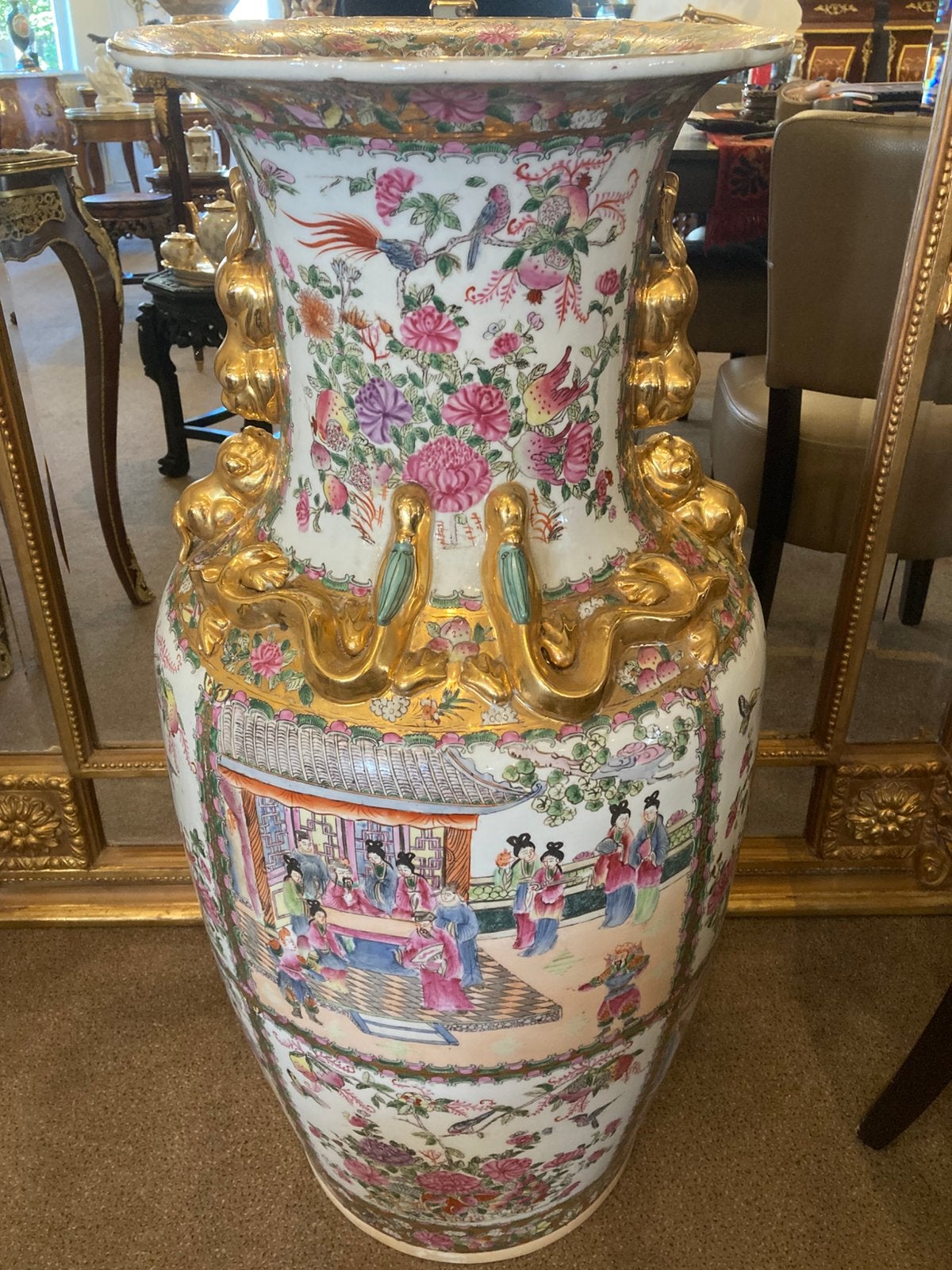 Grote oude Chinese vaas 94 cm hoog, Antiek en Kunst, Ophalen