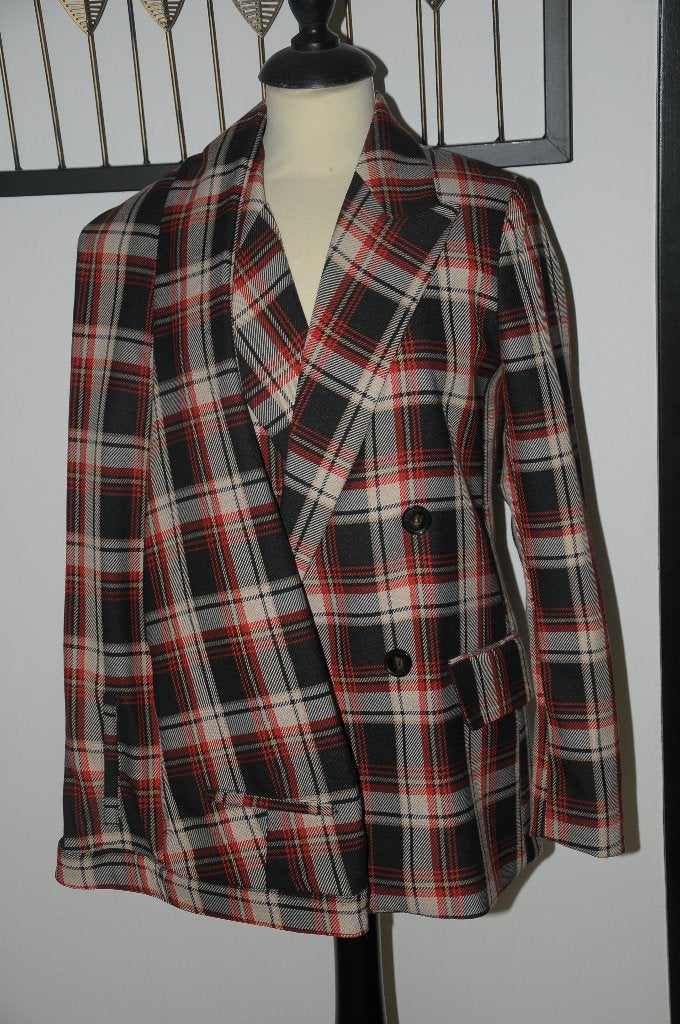 Supergaaf geruit pak van H&M, maat 38, ZGAN!!, Maat 38/40 (M), H&M, Kostuum of Pak, Ophalen of Verzenden