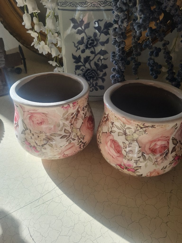 Nieuwe romantische bloempotten vanaf 12,95 p/st, Heikant 21 Kaatsheuvel, Ophalen of Verzenden, Jolandamonsieurs@gmail.com, Aardewerk