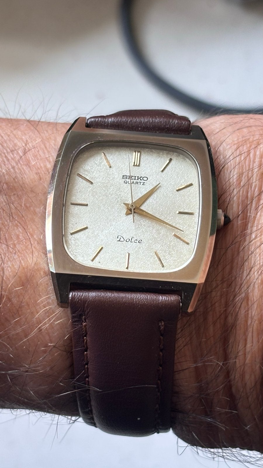 Seiko Dolce quartz  - vintage tank, Polshorloge, Ophalen of Verzenden, Overige materialen, Seiko
