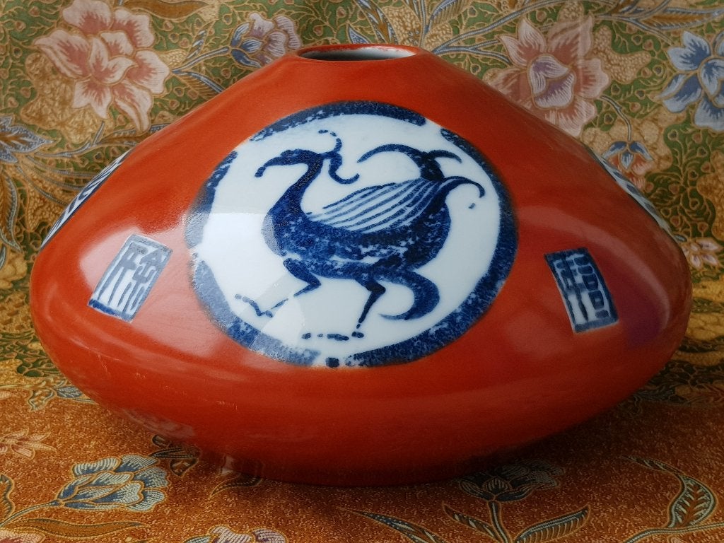Prachtige zware Chinese Jingdezhen vaas met certificaat., Antiek en Kunst, Antiek | Vazen, Ophalen of Verzenden
