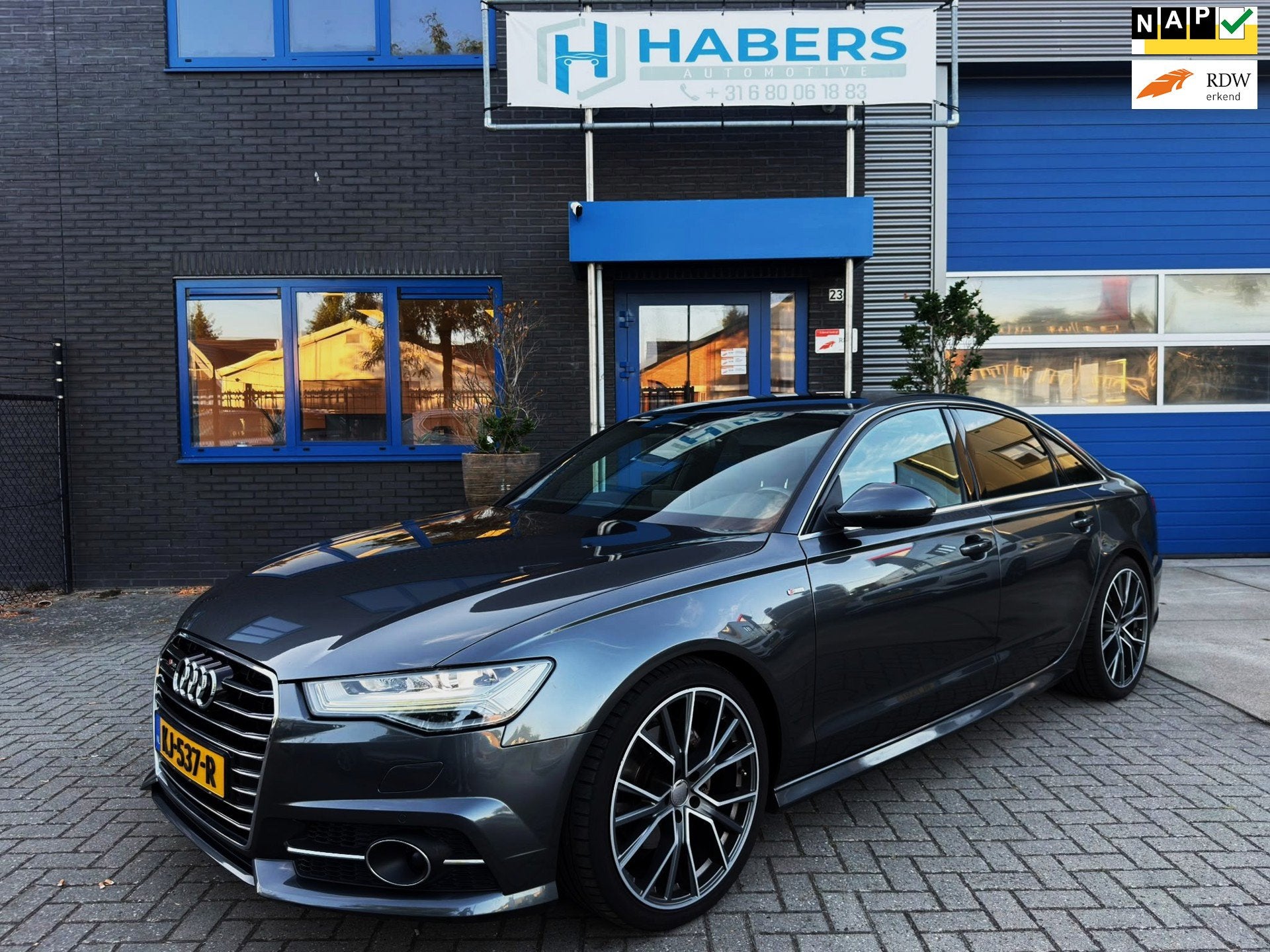 Audi A6 Limousine 1.8 TFSI ultra Adrenalin Sport 190PK|NL Au, Auto's, Audi, Gebruikt, Leder en Stof, Bedrijf, 1600 kg