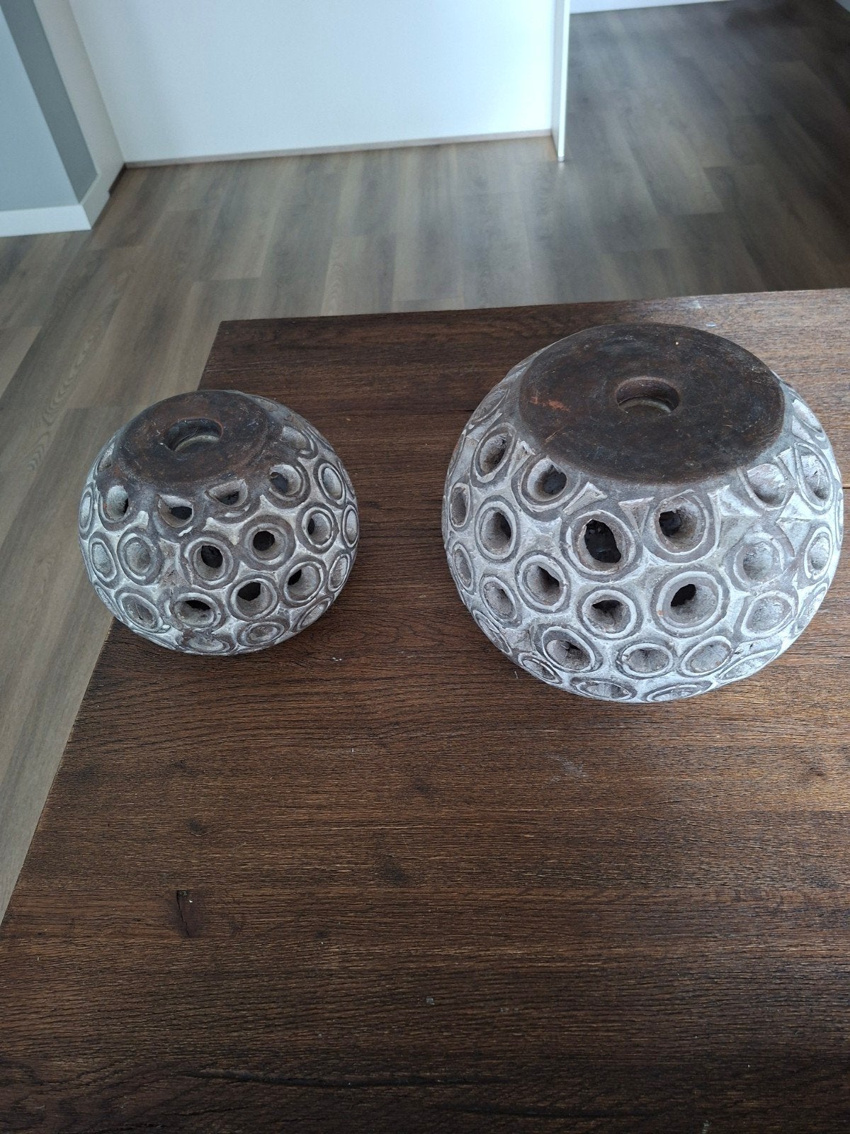 waxinelichthouders, Ophalen, Waxinelichthouder, Zo goed als nieuw, Grijs