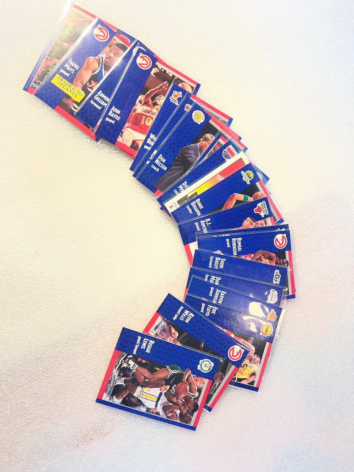 20 NBA Fleer 1991 Basketbal Verzamelkaarten, Ophalen of Verzenden, Zo goed als nieuw, Meerdere kaarten
