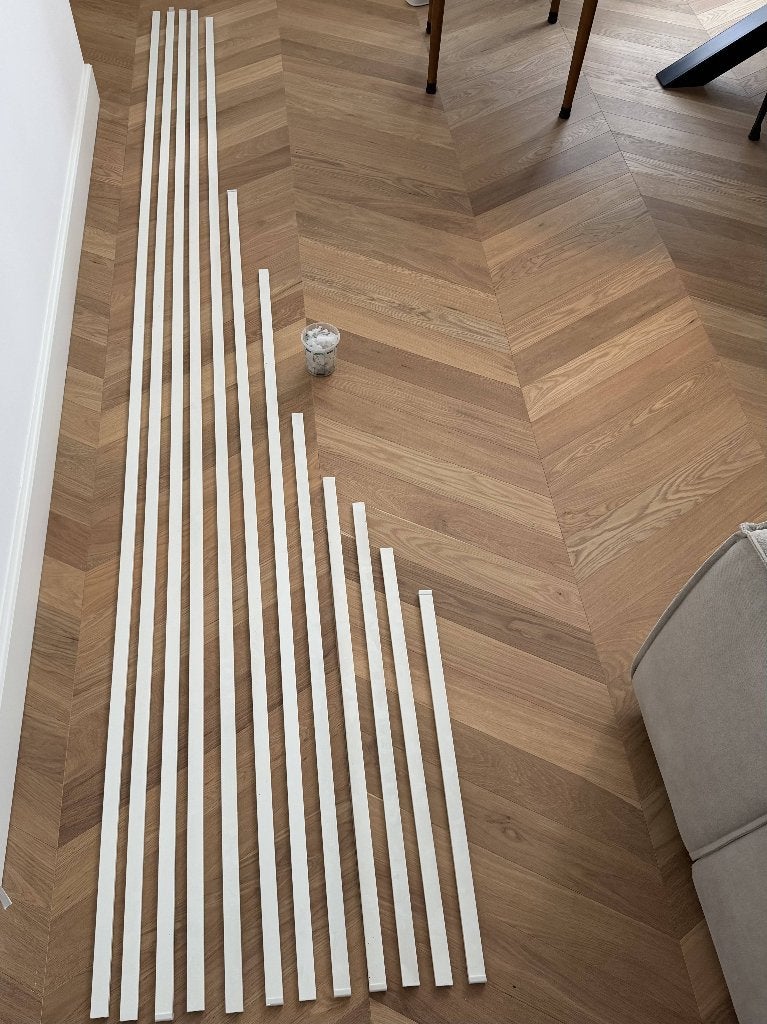 Aluminium Schilderijrails / Ophangrails Totaal ca. 22 meter, Ophalen, Zo goed als nieuw, Wit, Metaal