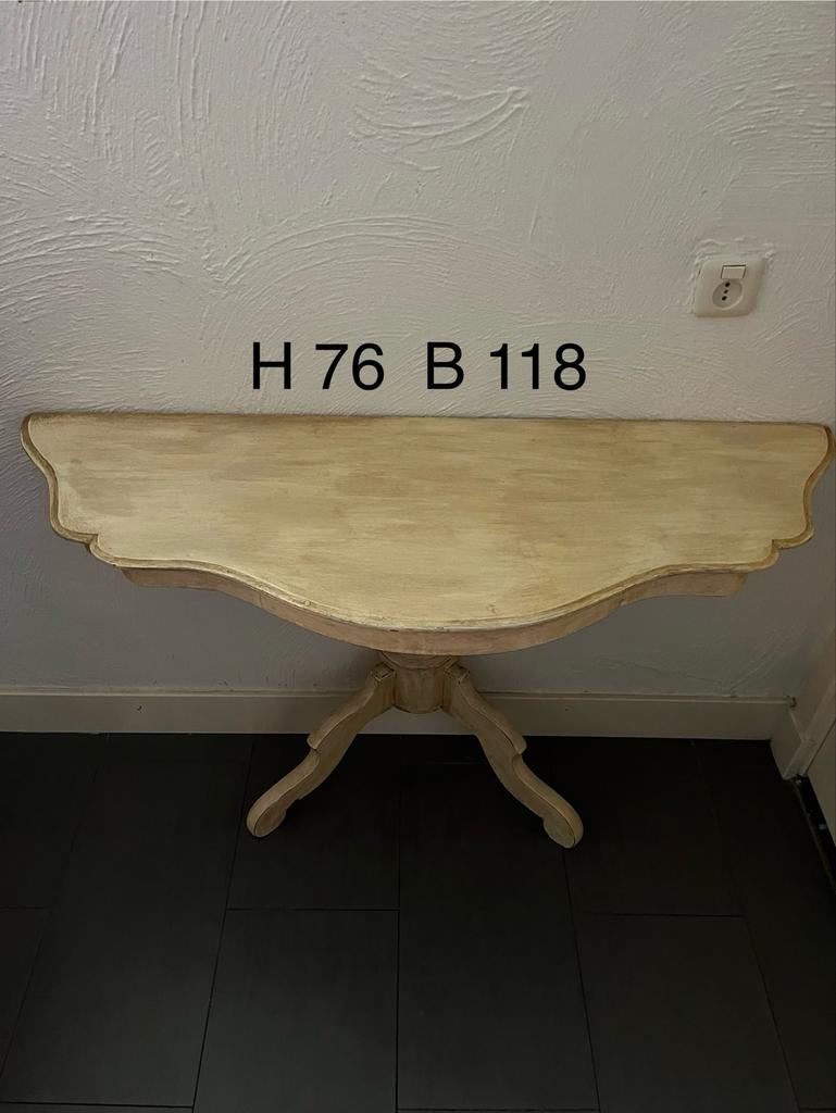 Halve tafel, side table, Huis en Inrichting, Tafels | Sidetables, Ophalen, Gebruikt, 100 tot 150 cm, Overige vormen