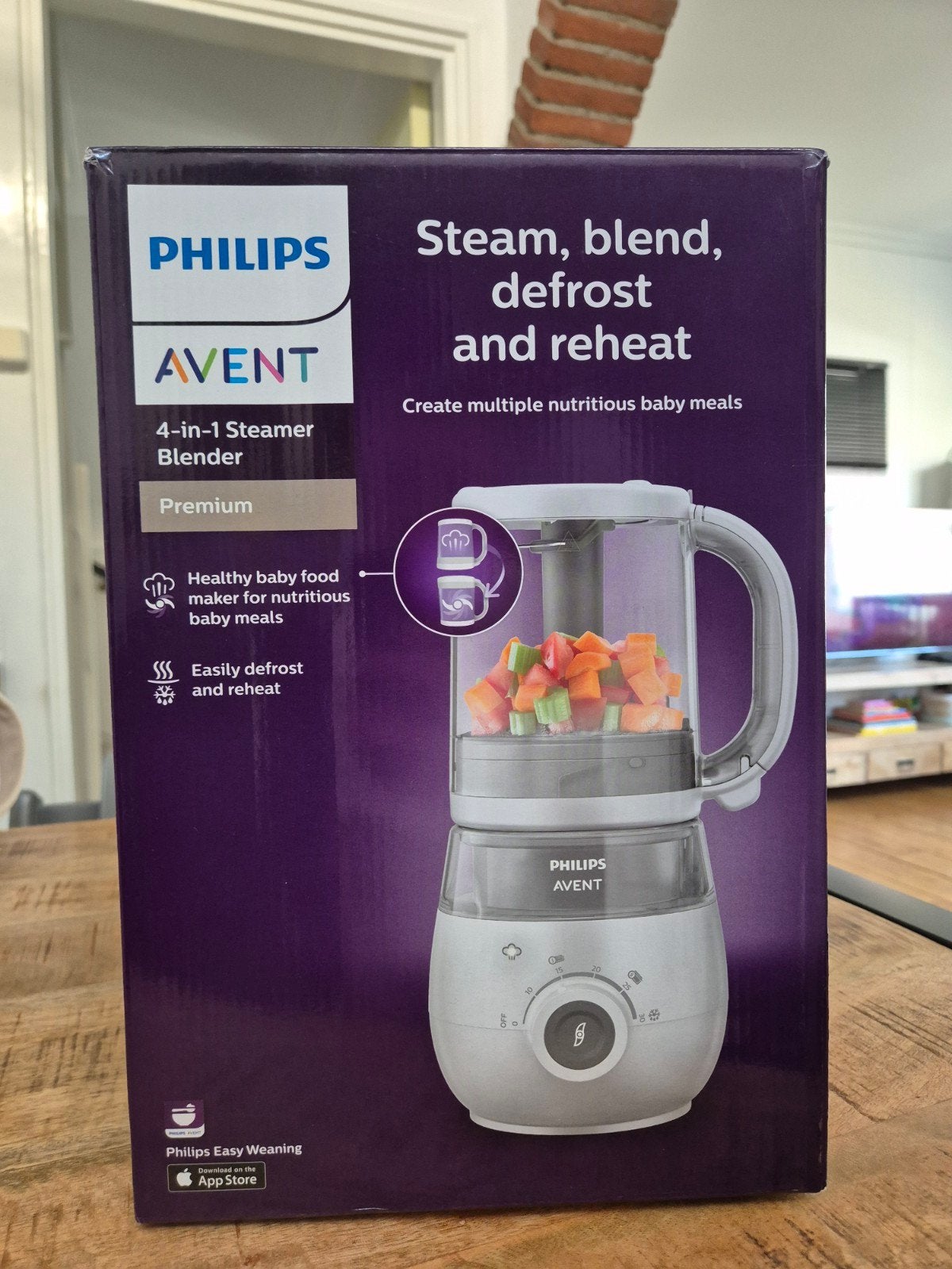 NIEUW! Philips Avent 4-in-1 Steamer Blender - voedingmake, Ophalen of Verzenden, Nieuw, Babyvoedingmaker, Philips Avent