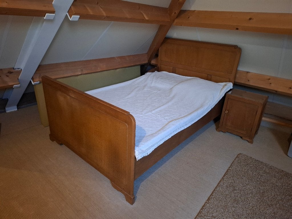 Art Deco bed, kaptafel en nachtkastje jaren '30