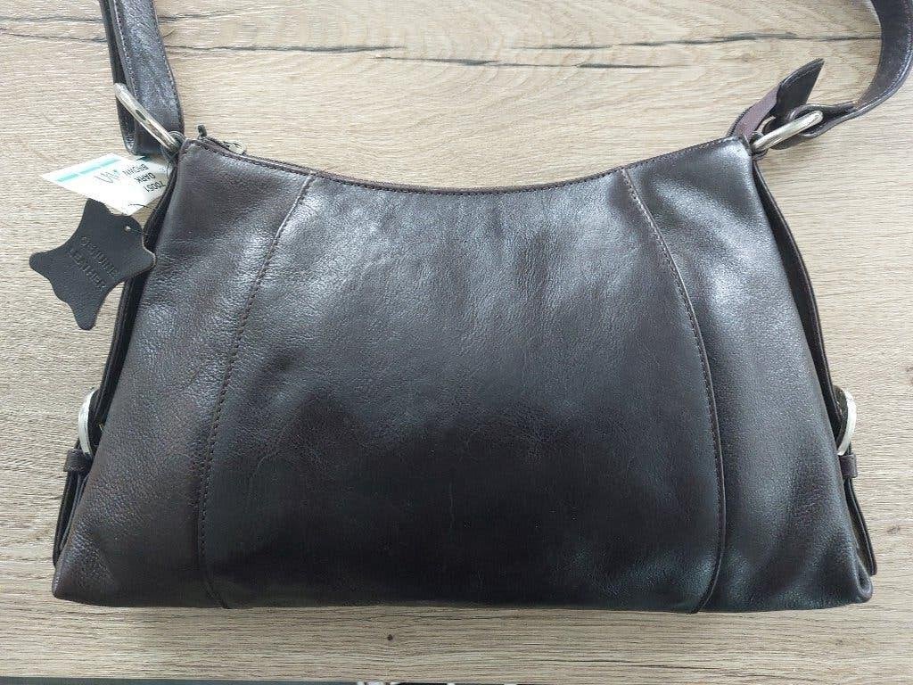 Bruine leren damestas Vilenca - Nieuw, Sieraden, Tassen en Uiterlijk, Tassen | Damestassen, Ophalen of Verzenden, Nieuw, Bruin
