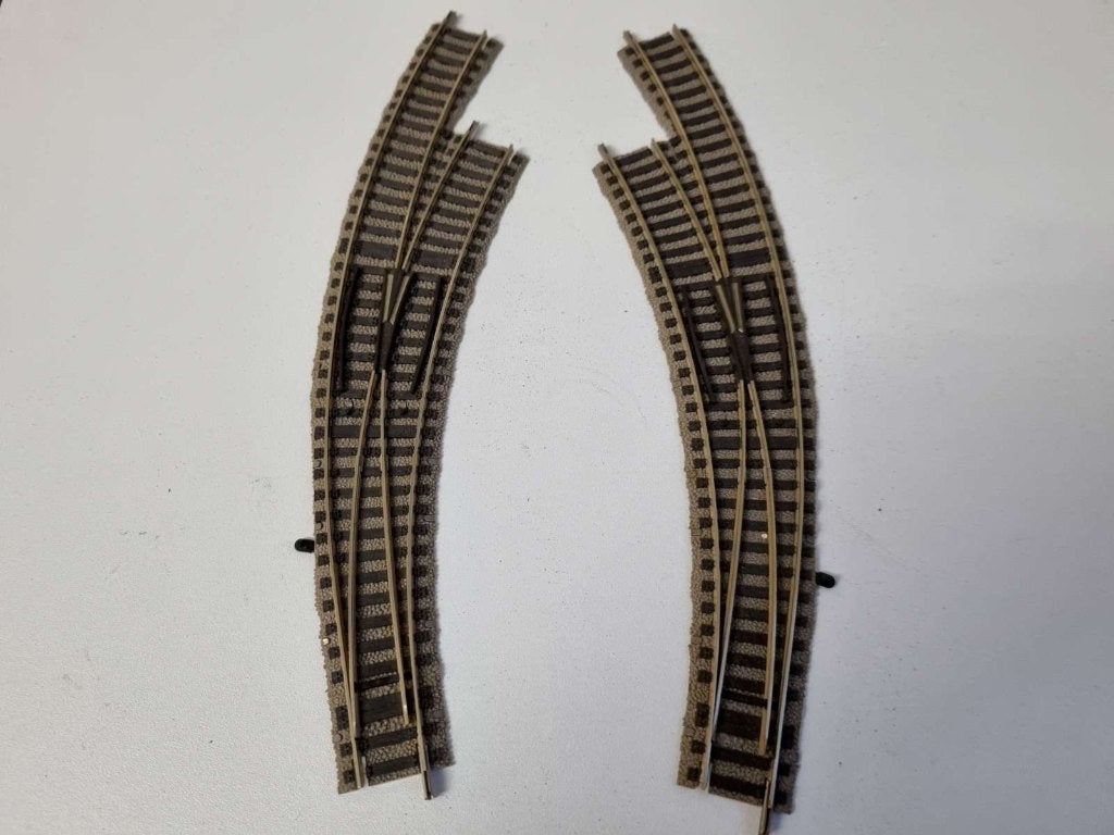 Fleischmann 6142 - Profi-rail Bochtwissel Links + Rechts, Gelijkstroom, Fleischmann, Rails, Ophalen of Verzenden