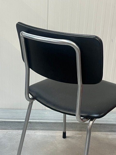 Gispen 1231 eettafelstoelen 2x vintage design zwart prijs ps, Gebruikt, Twee, ., Zwart