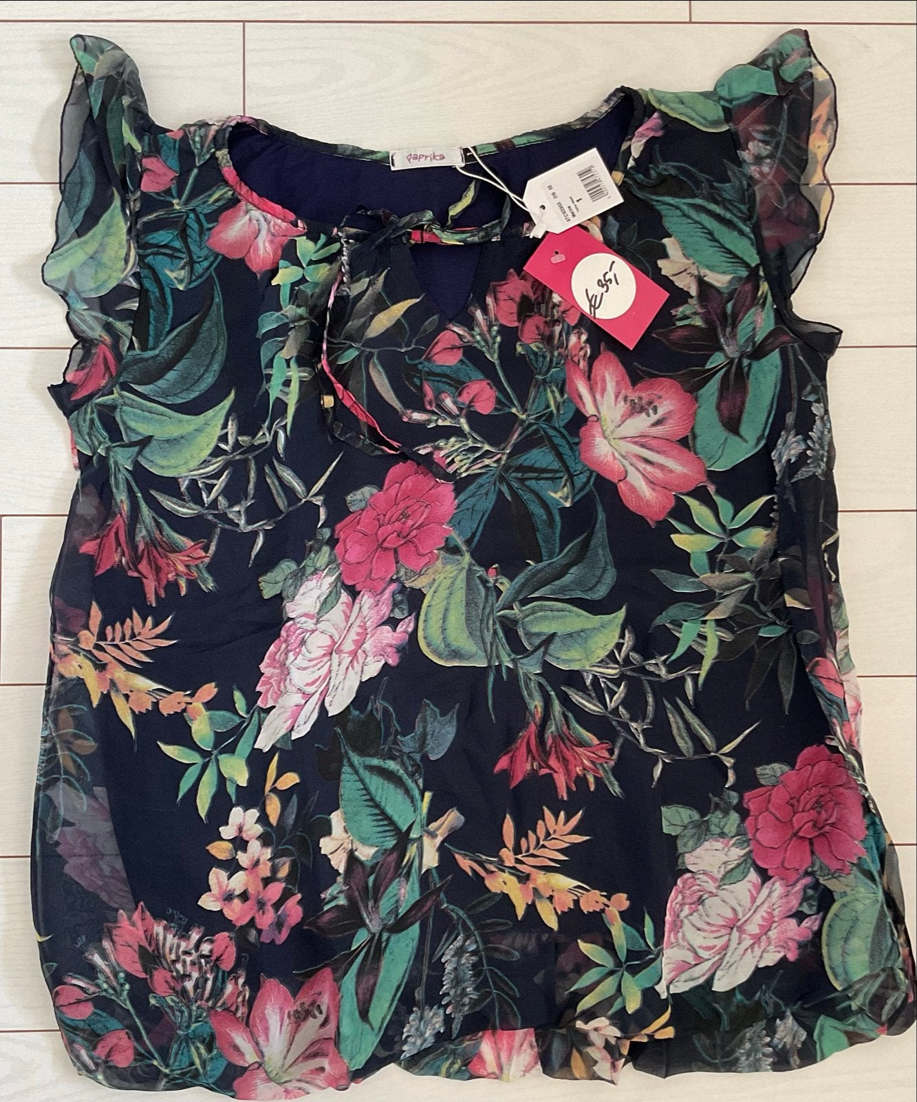 Nieuw Paprika shirt maat 1, 44 met bloemenprint, Meerkleurig, Maat 42/44 (L), Nieuw, Ophalen of Verzenden