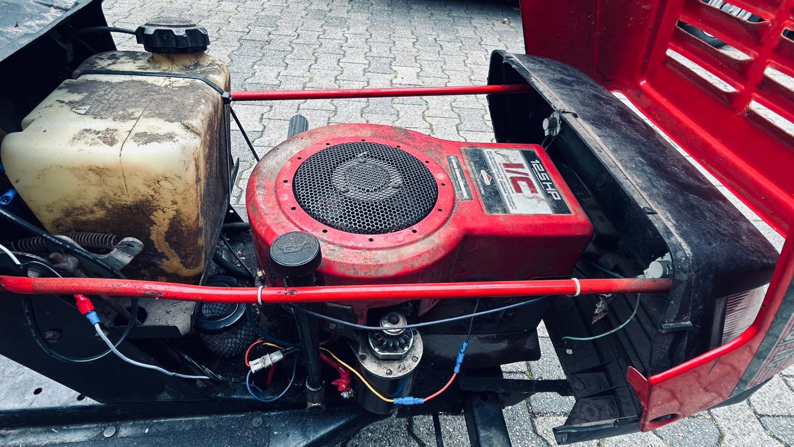 B&S 12,5 HP motor- Hydrostaat achteras - diverse onderdelen, Cirkelmaaier, Gebruikt, Elektrische starter, Ophalen of Verzenden