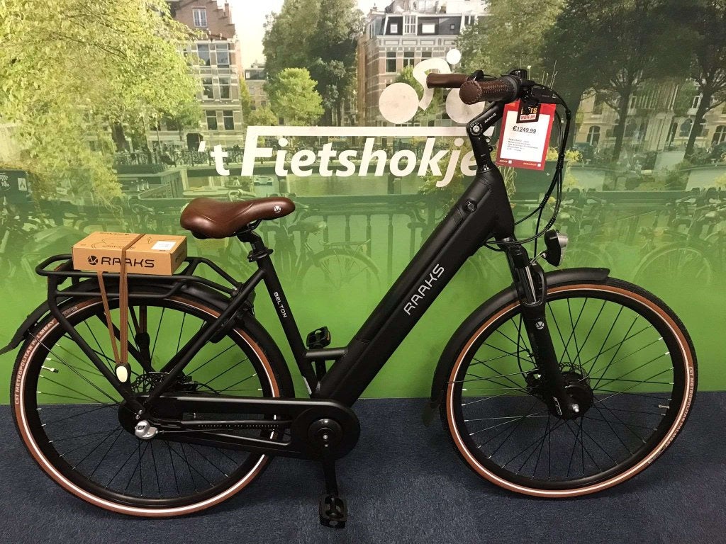 Fietshokje Raaks: Raaks Belton Zwarte elektrische damesfiets, Fietsen en Brommers, Niet ingevuld, Nieuw, Ophalen of Verzenden