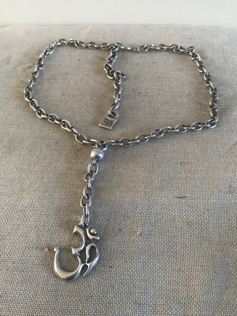 Uno de 50 ketting (61) met ohm teken, Sieraden, Tassen en Uiterlijk, Kettingen, Met hanger, Overige materialen, Nieuw, Ophalen of Verzenden