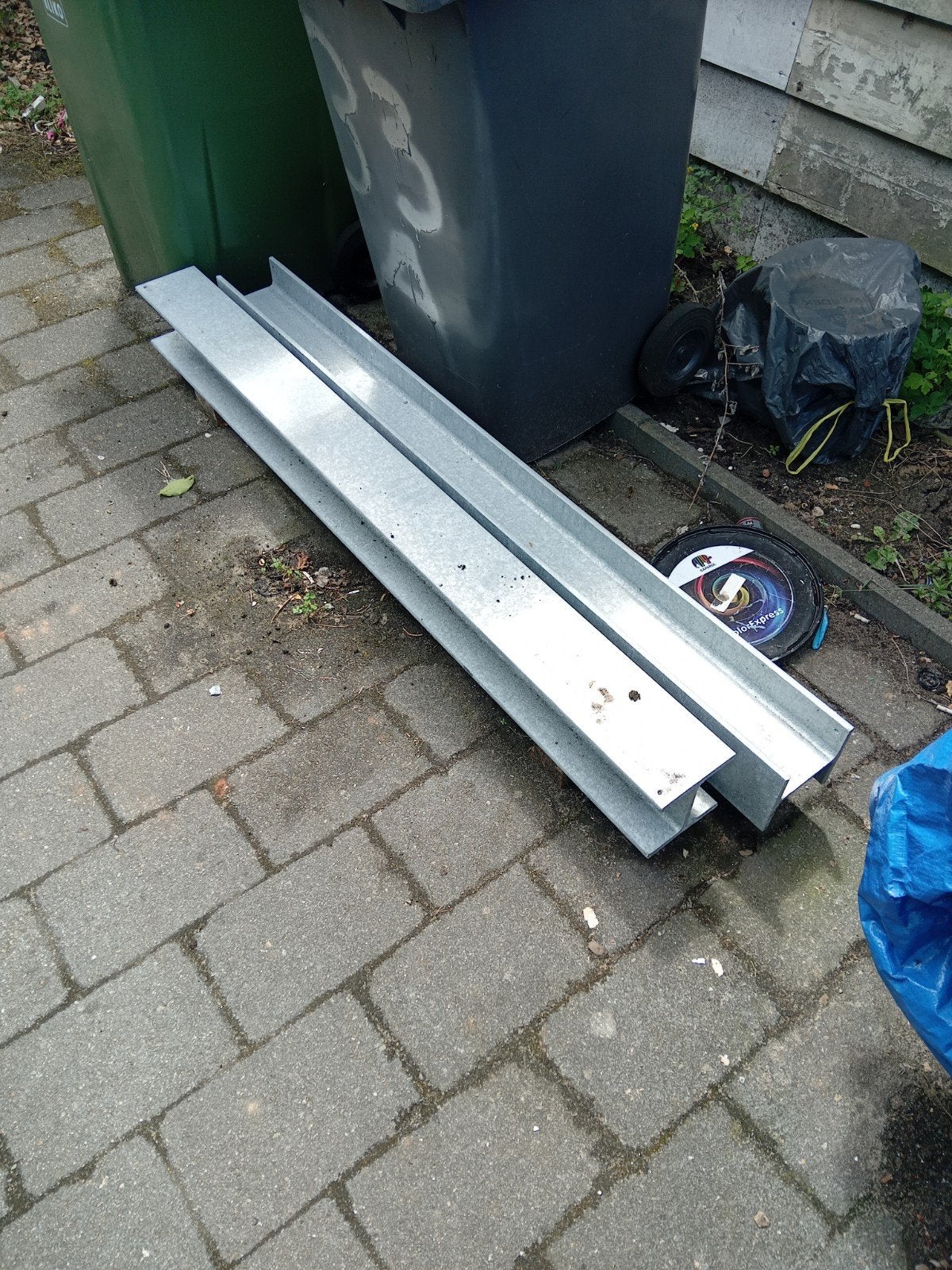 Gegalvaniseerde HEB140 balken, 2 stuks, 160cm lang, Ophalen, Gebruikt, IJzer