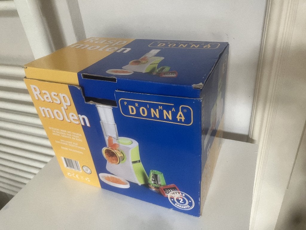 Compacte Prima Donna elektrische raspmolen!, Witgoed en Apparatuur, Keukenmixers, Gebruikt, Minder dan 1 liter, 3 snelheden of meer
