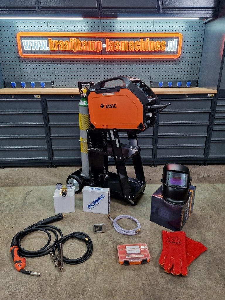 Compleet pakket! MIG Lasinverter Jasic Evo 230v Mig 160 PFC, Ophalen of Verzenden, Nieuw, 150 tot 250 ampère, Co2