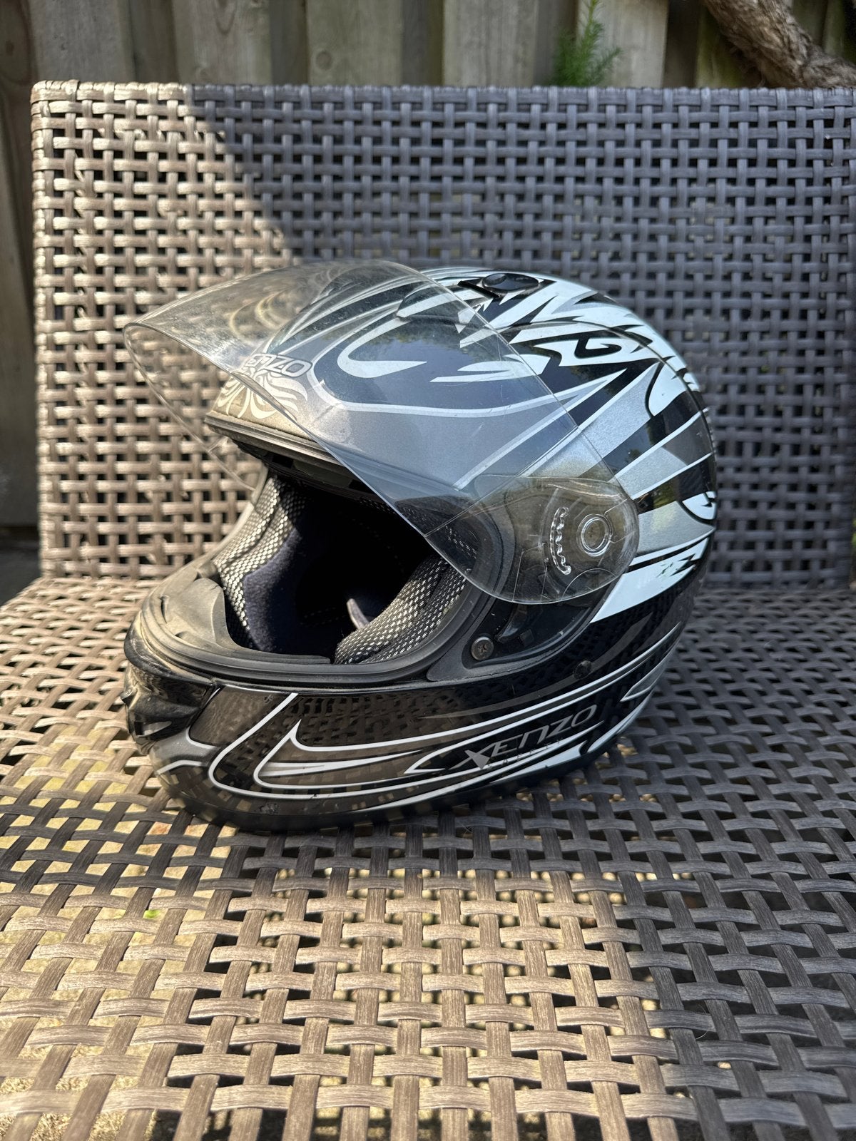 Xenzo Integraalhelm Maat M - Zwart/Zilver, M, Heren, Integraalhelm, Tweedehands