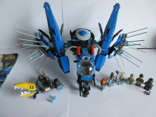 70614 Ninjago, Bliksemstraaljager met bouwtekening., Lego, Ophalen of Verzenden, Compleet, Zo goed als nieuw