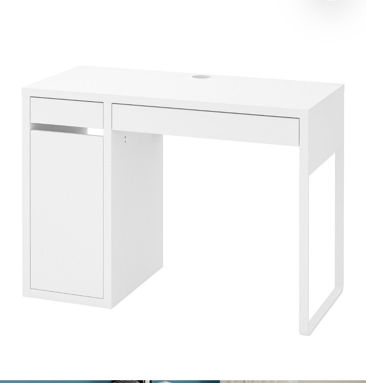 IKEA Micke bureau - Wit, compact en functioneel, Ophalen, Gebruikt, Met lades, Spaanplaat of MDF