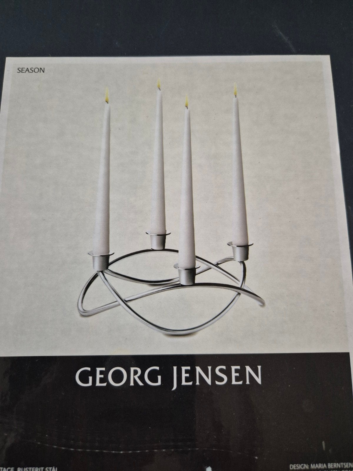Georg Jensen Season Kandelaar - RVS - Zo goed als nieuw, Overige merken, Ophalen of Verzenden, Zo goed als nieuw, Metaal